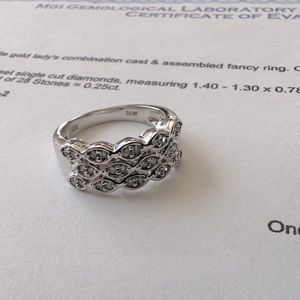 New 10KT White Gold Diamond Ring